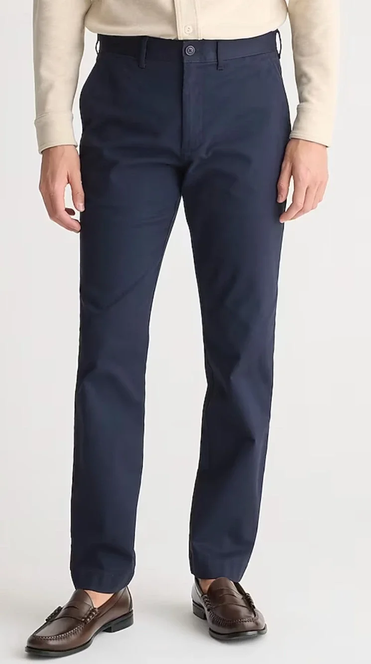 J Crew Mens 1040 Athletic Taper Stretch Chinos 36 x 32 NWT Pants Navy Blue AV209